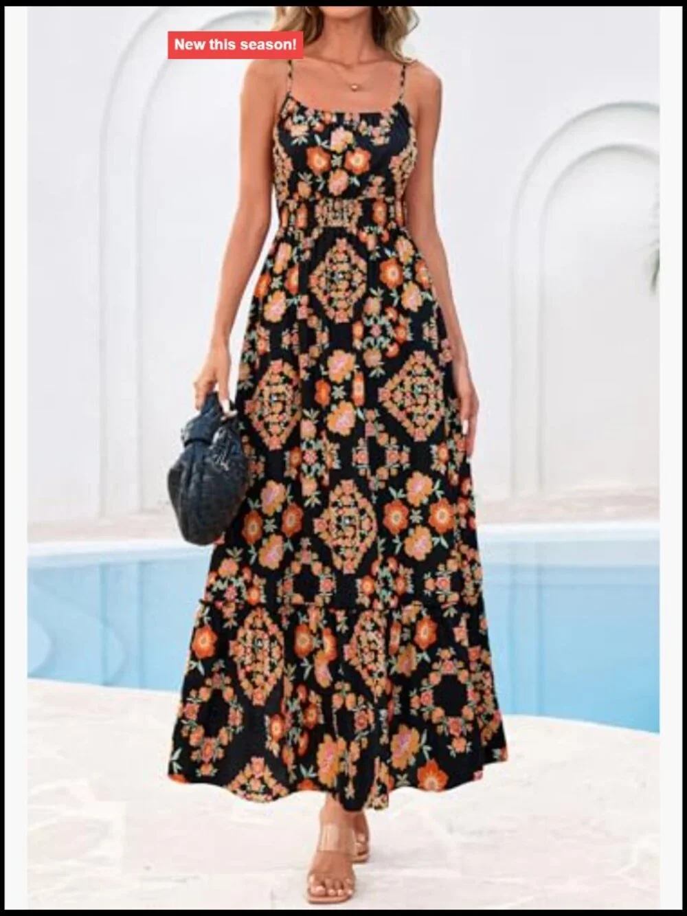 Sleeveless Spaghetti Strap Maxi Sundress with Pockets - Picture 2 of 7